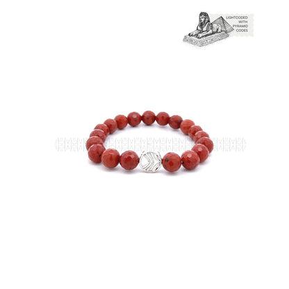 Stable Income Red Jasper Faceted Bracelet 10mm 