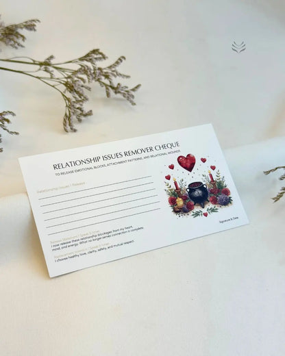 Relationship Obstacle Remover Cheque 