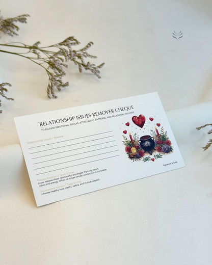 Relationship Obstacle Remover Cheque 