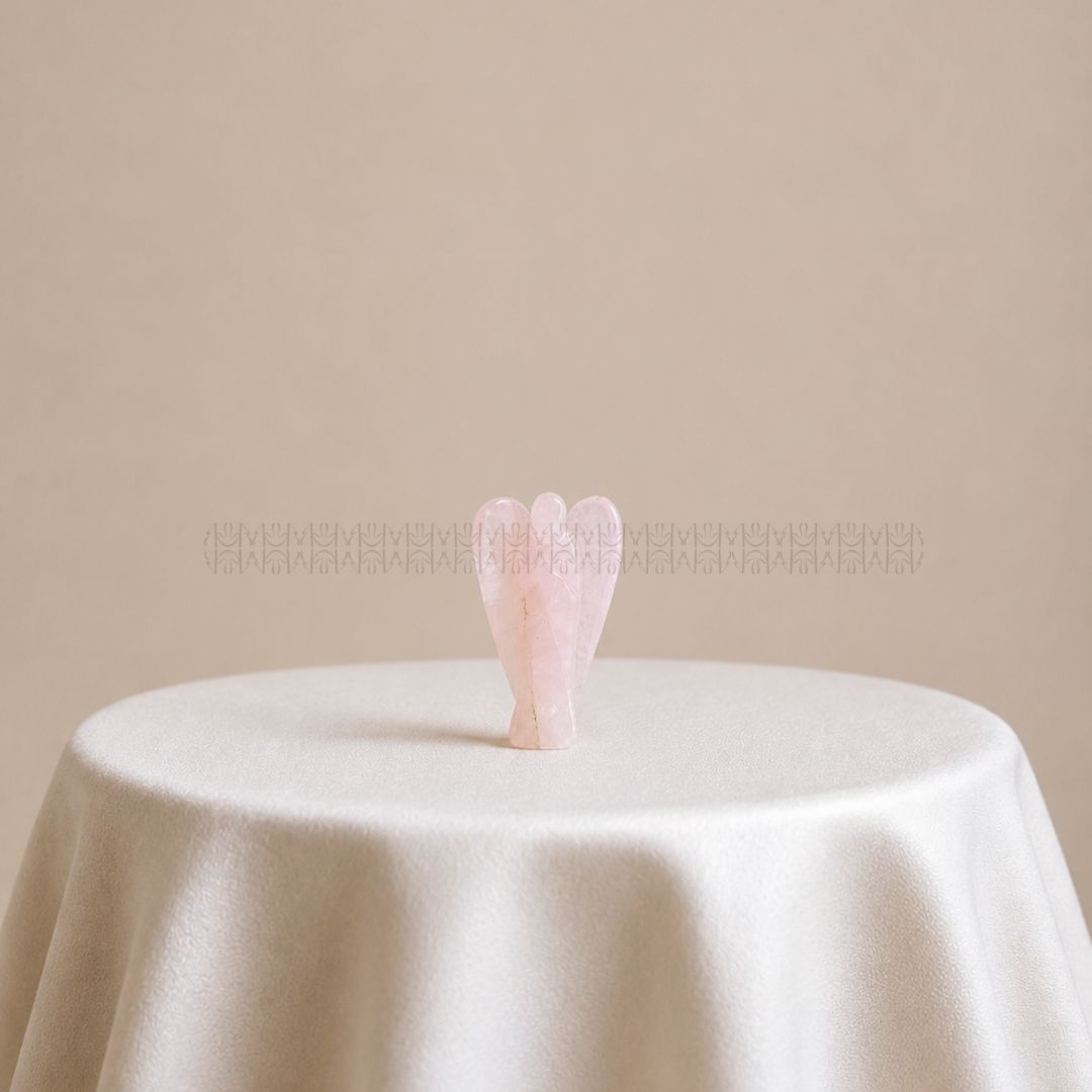 Rose Quartz Bedside Angel  Crystal Angels