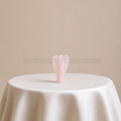 Rose Quartz Bedside Angel  Crystal Angels