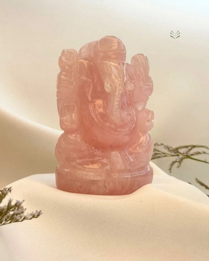 Rose Quartz Ganesha 