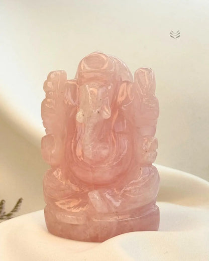 Rose Quartz Ganesha 