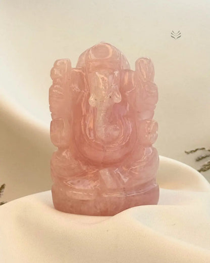 Rose Quartz Ganesha 