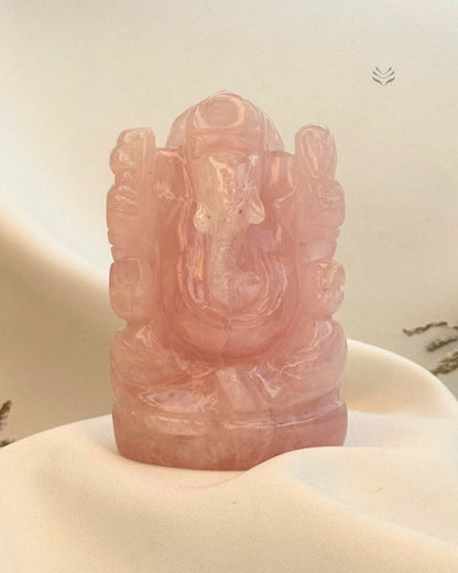 Rose Quartz Ganesha 