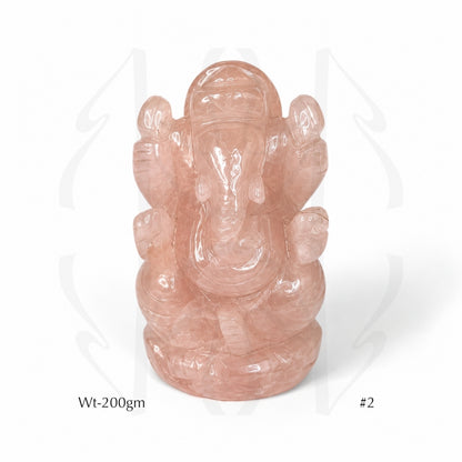 Rose Quartz Ganesha