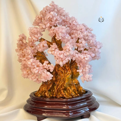 Light Coded Rose Quartz Wishing Tree 