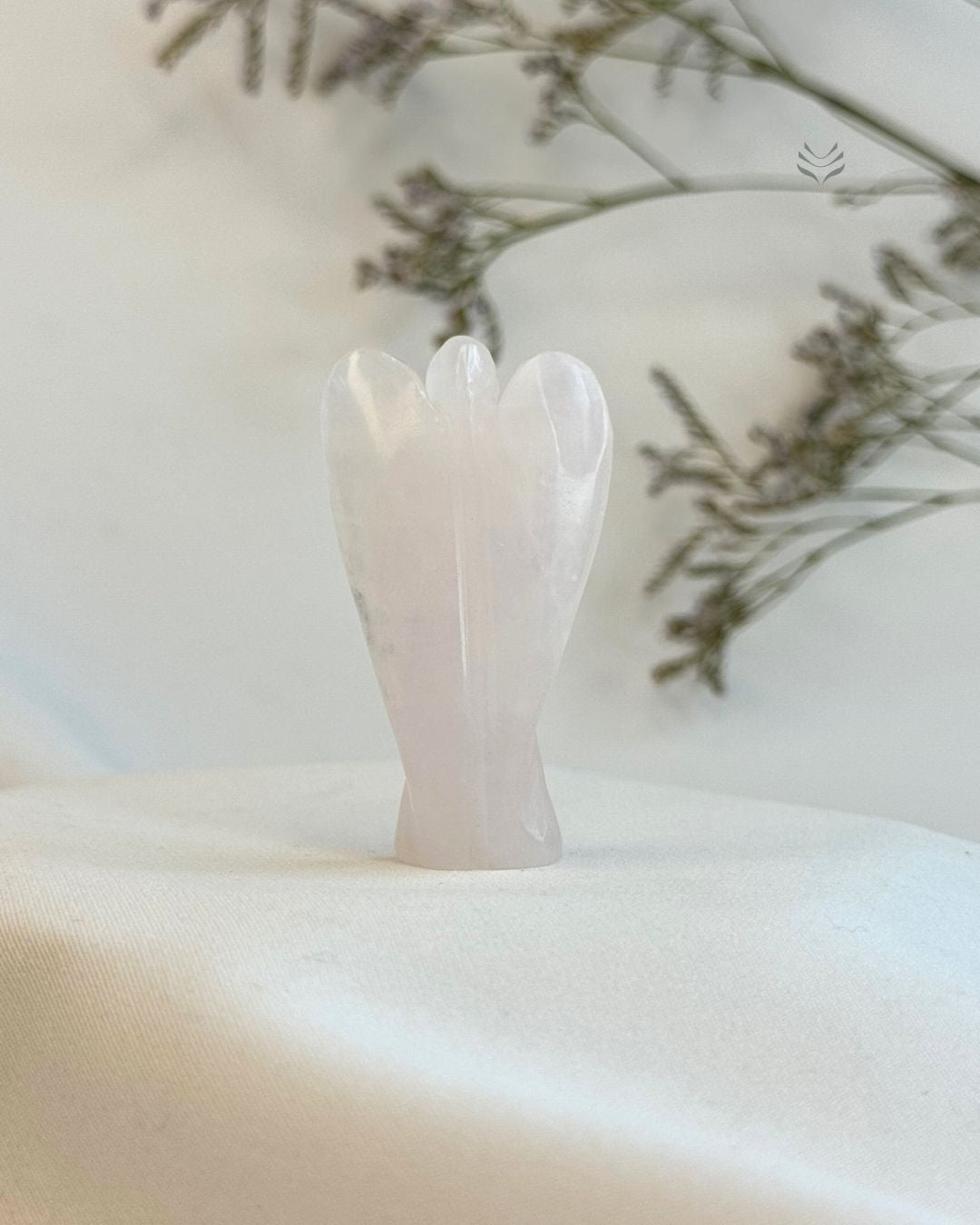 Rose Quartz Bedside Angel 
