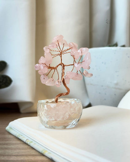Mini Rose Quartz Tree