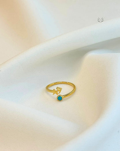 Sagittarius – Turquoise Zodiac Ring 