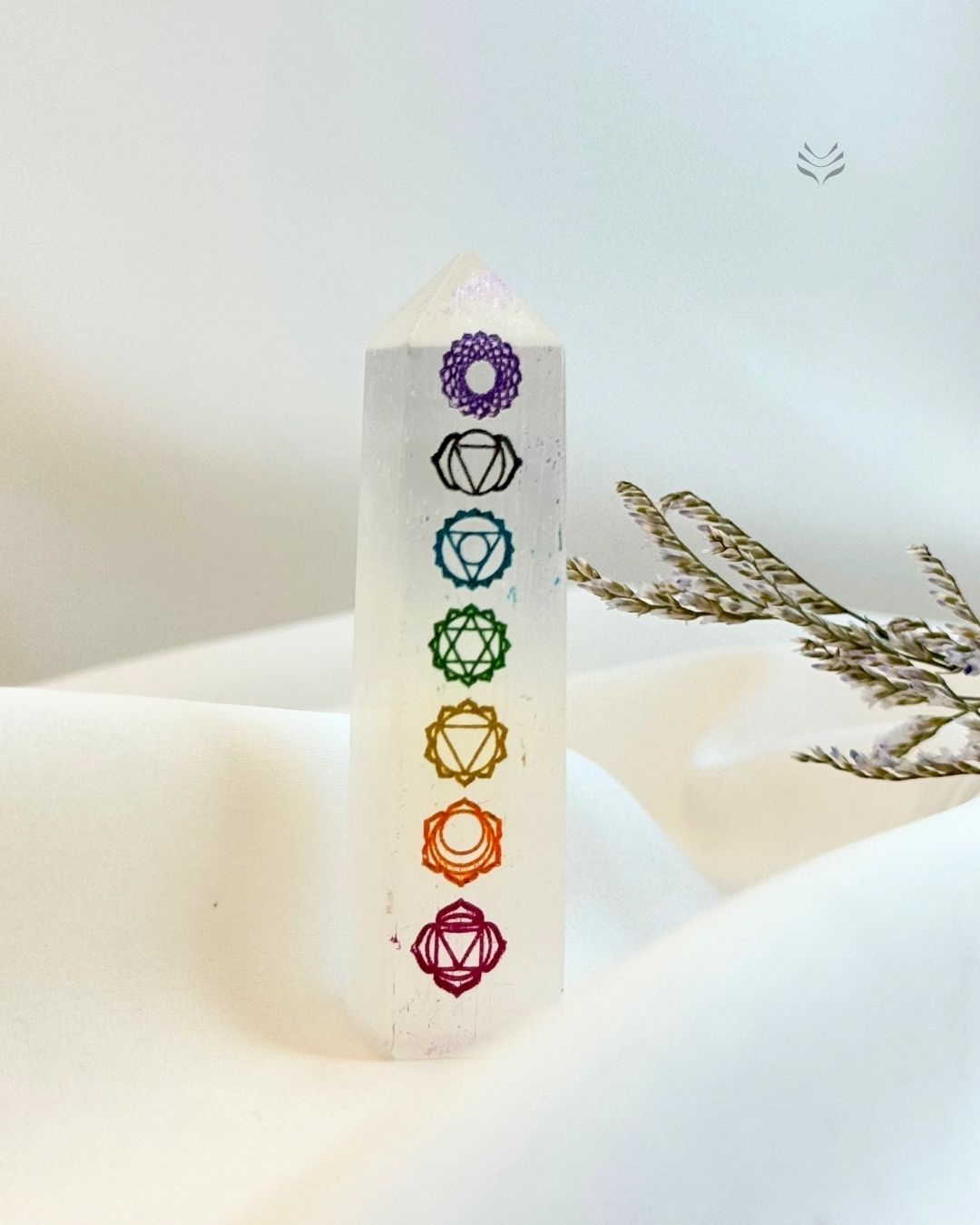 Selenite 7 Chakra Tower 