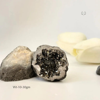 Silver Pyrite Geode for Relationships & Commitment  Geode
