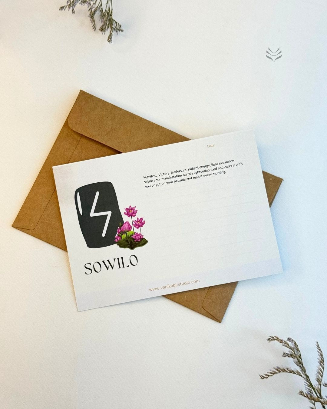 Sowilo- For Success and Prosperity (Rune Manifestation Card) 