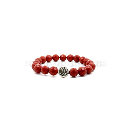 Stable Income Red Jasper Faceted Bracelet 10mm  Crystal Bracelet