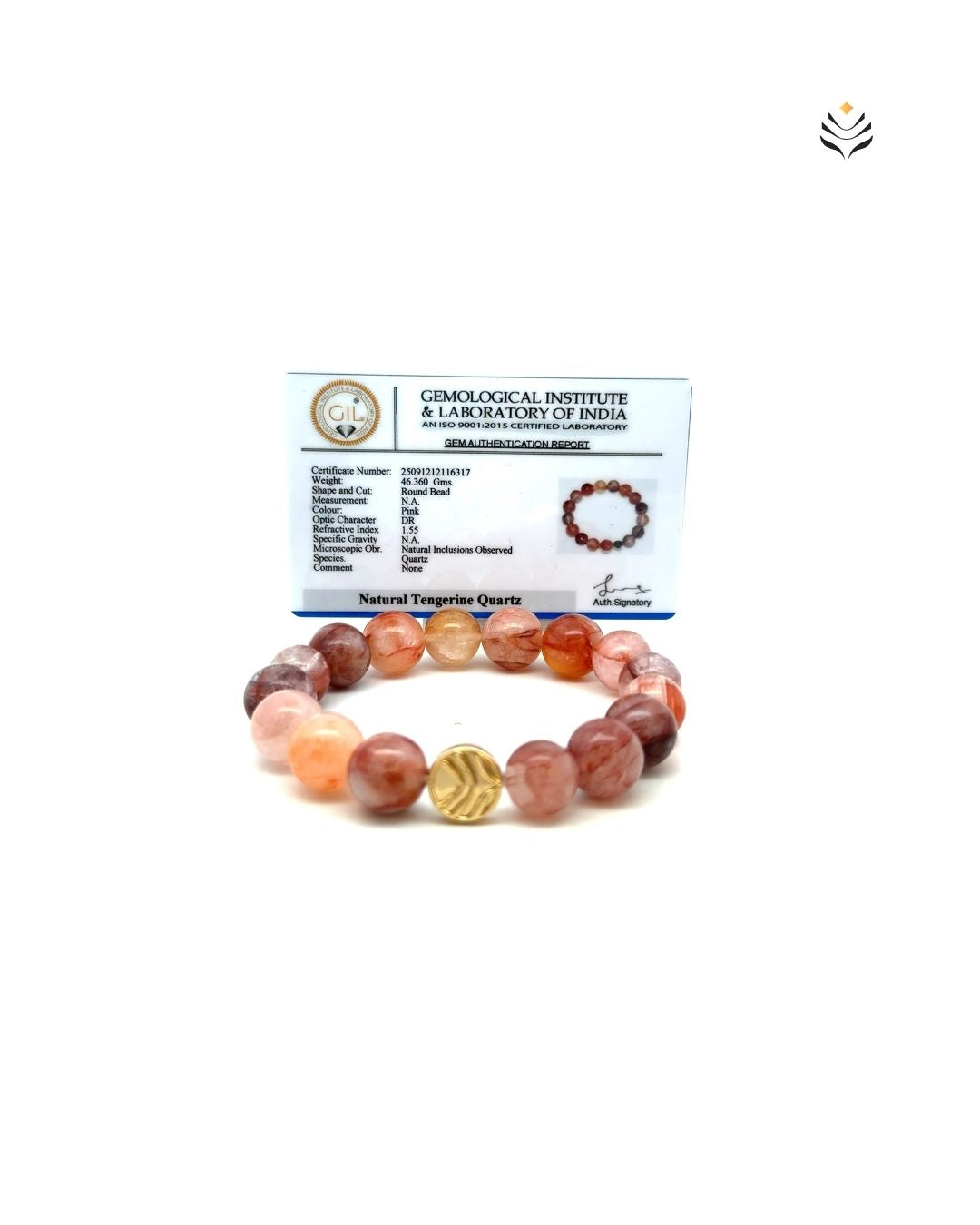 Tangerine Fire Quartz Bracelet 