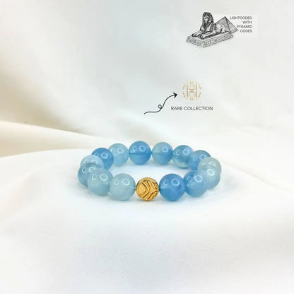 Talisman Of Good Fortune Aquamarine Bracelet 14mm 