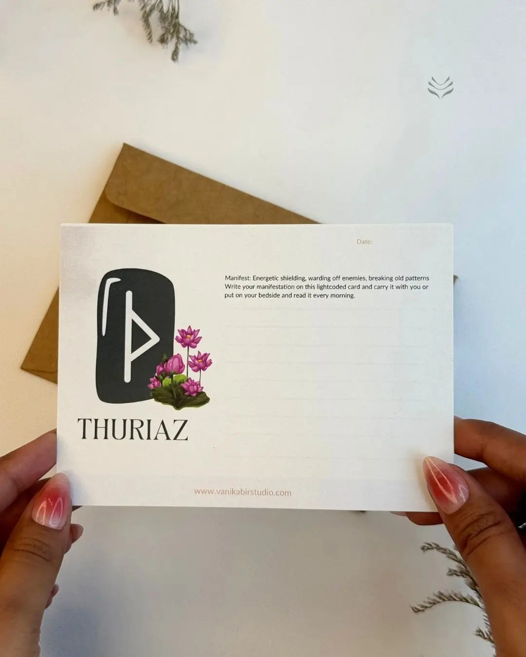 Thuriaz- For Protection from Evil-Eye (Rune Manifestation Card) 
