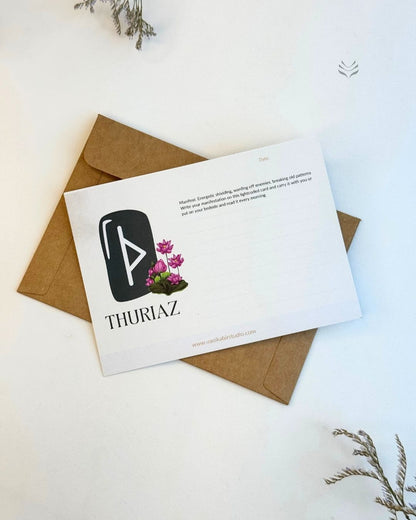 Thuriaz- For Protection from Evil-Eye (Rune Manifestation Card) 