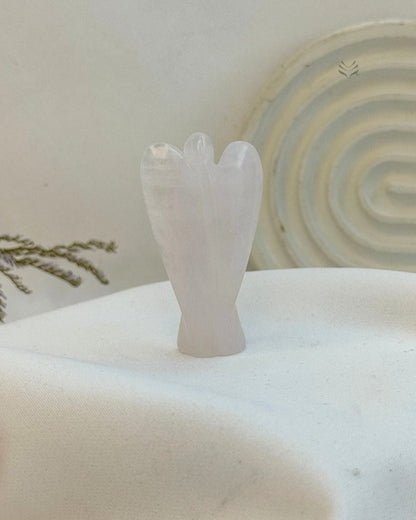 Rose Quartz Bedside Angel 
