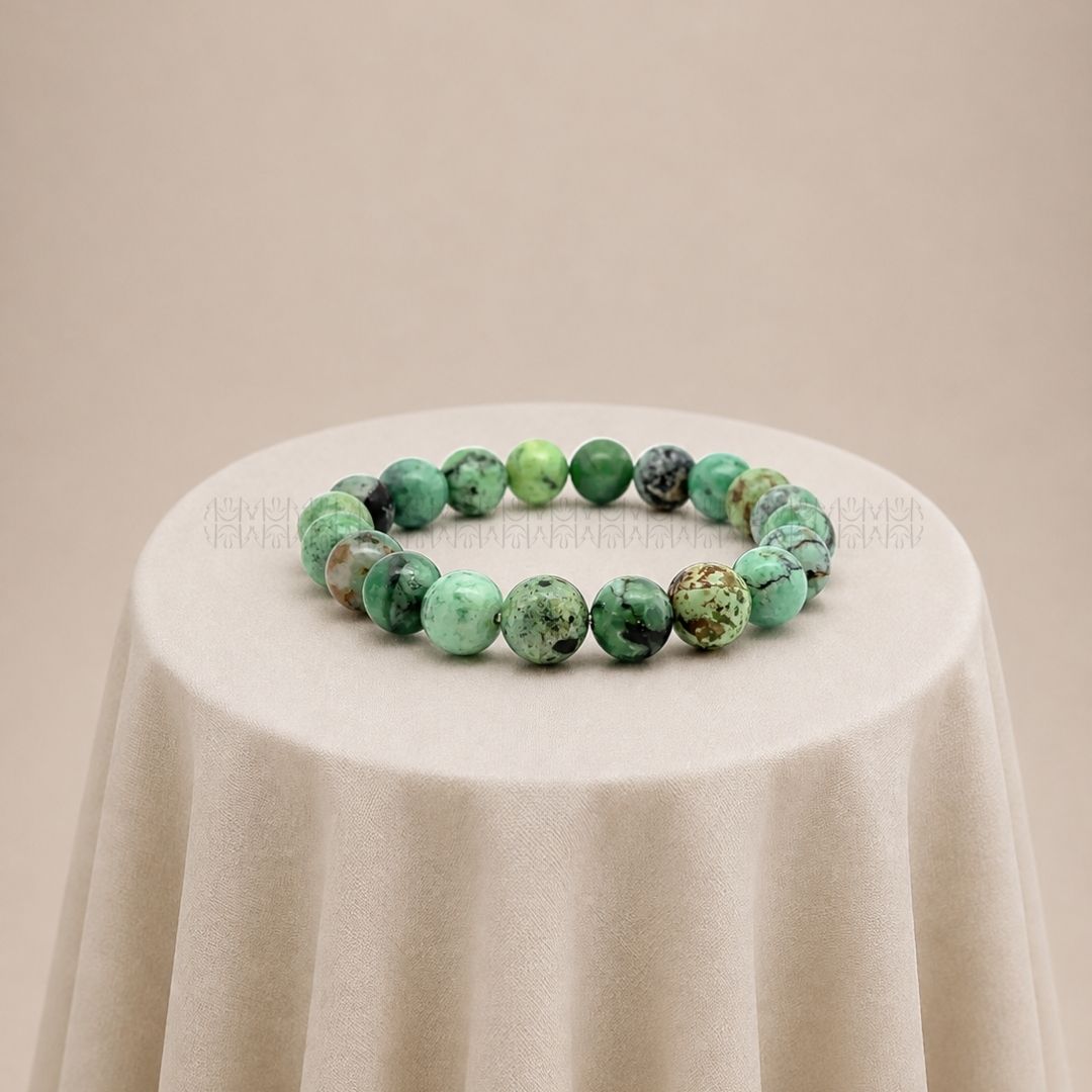 VARISCITE & EMERALD BRACELET  Crystal Bracelet
