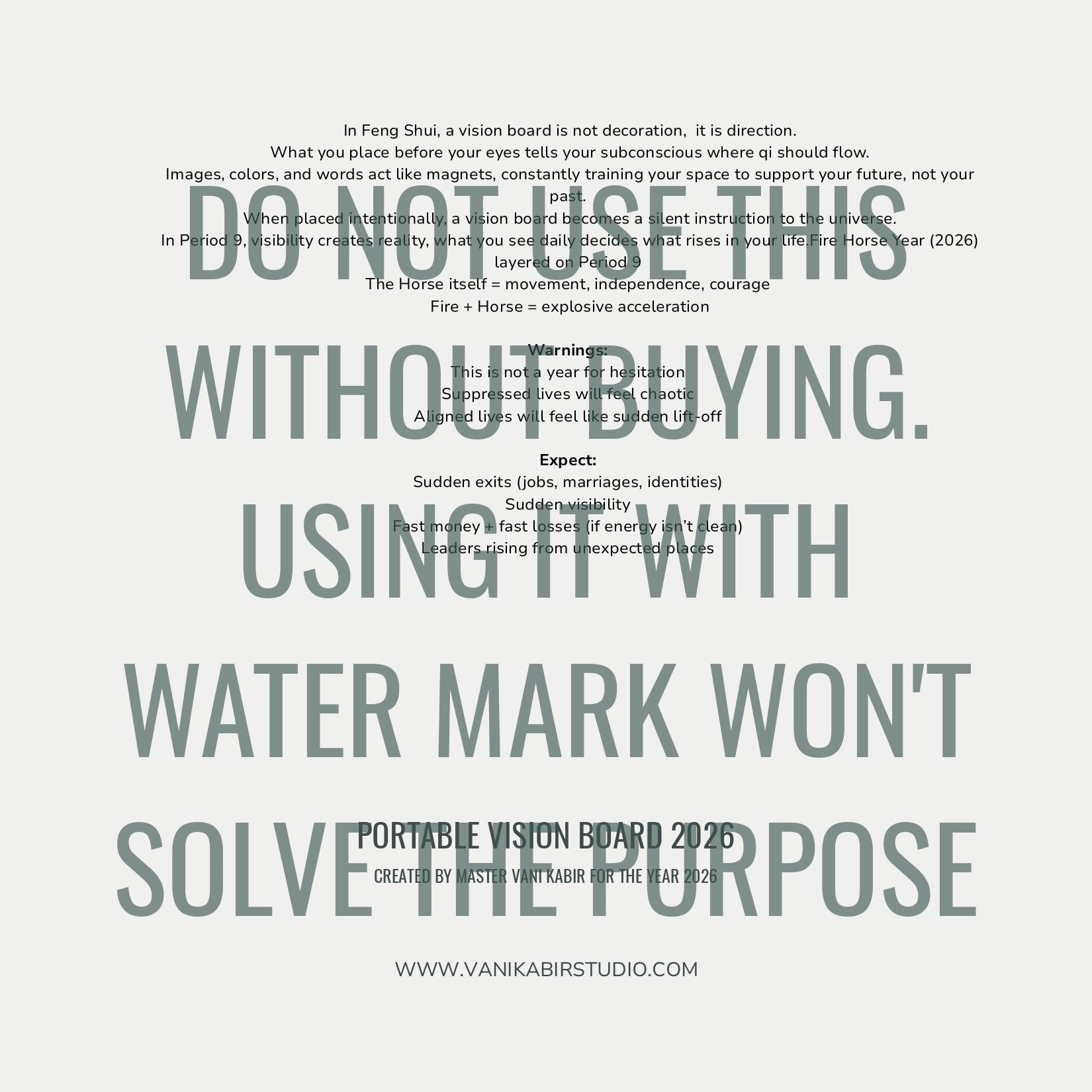 Portable vision board 2026 - Digital Copy 