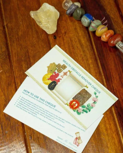 Light Coded Wealth Obstacle Remover Cheque for Abundance