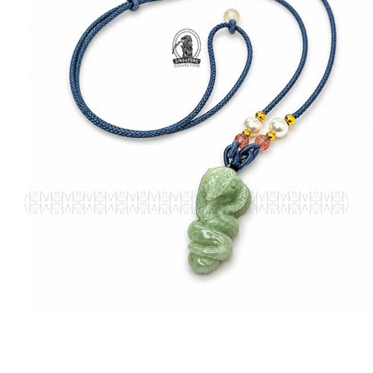 Wisdom & Strategy Snake Jade Pendant