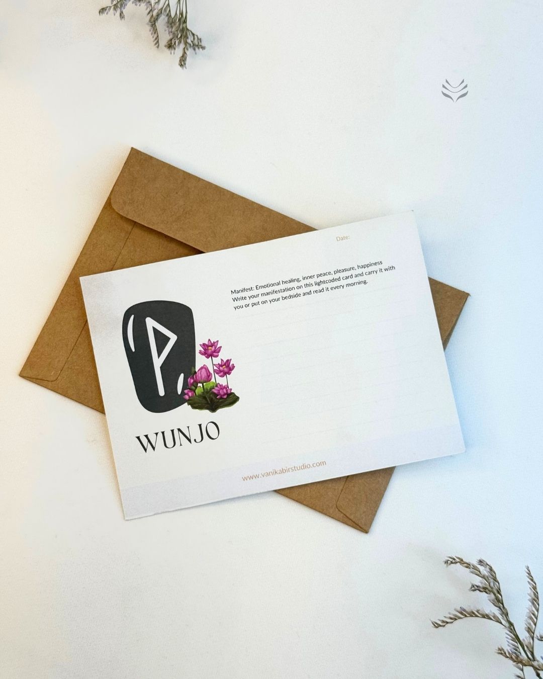 Wunjo- For Relationship Harmony (Rune Manifestation Card) 