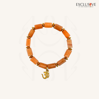 Yellow Aventurine Om Bracelet  Crystal Bracelet Mixel