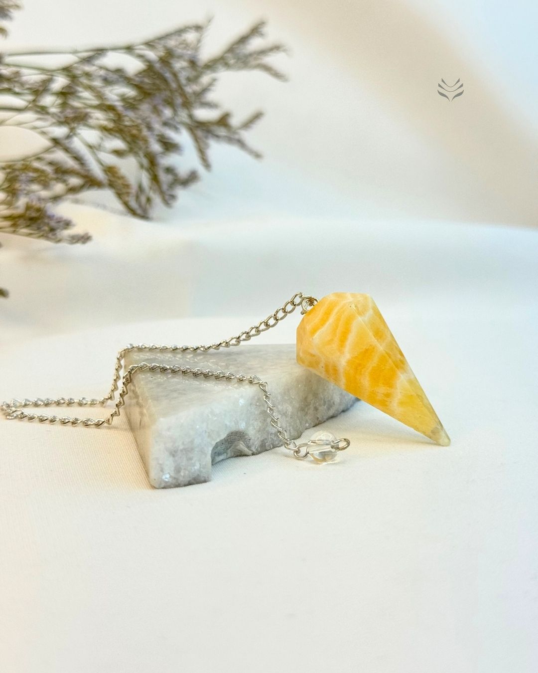 Crystal Pendulum - Yellow Calcite 