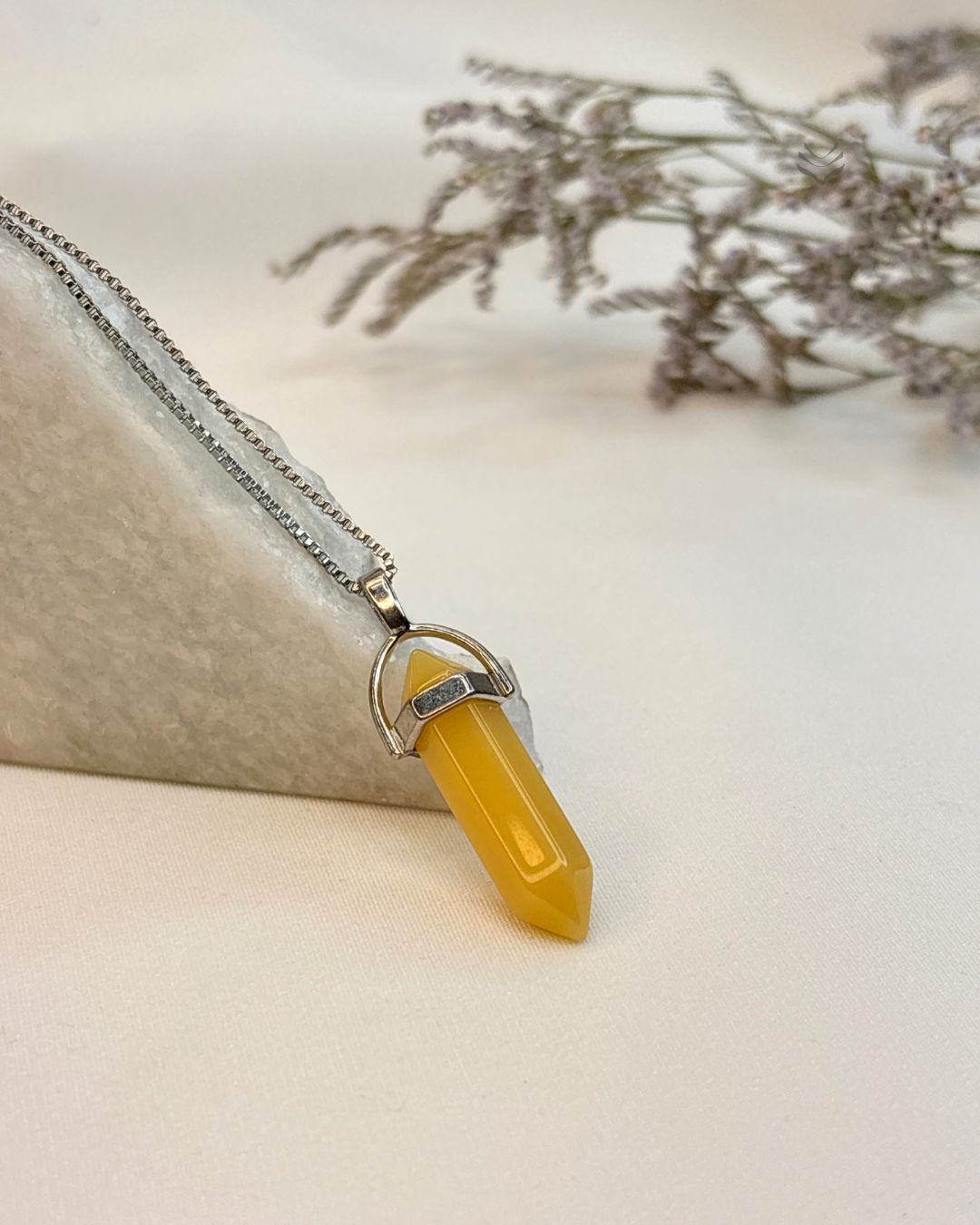 Yellow Aventurine - Double Terminated Pendant For Shining Luck 