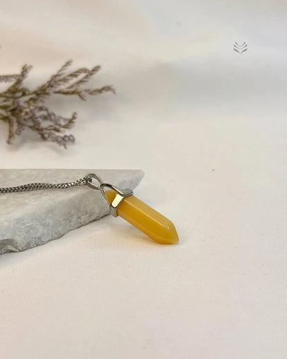 Yellow Aventurine - Double Terminated Pendant For Shining Luck 
