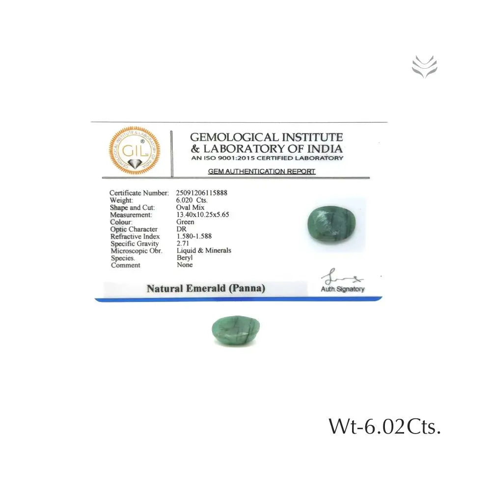 Zambian Emerald - 6.02 Ct  Gemstones