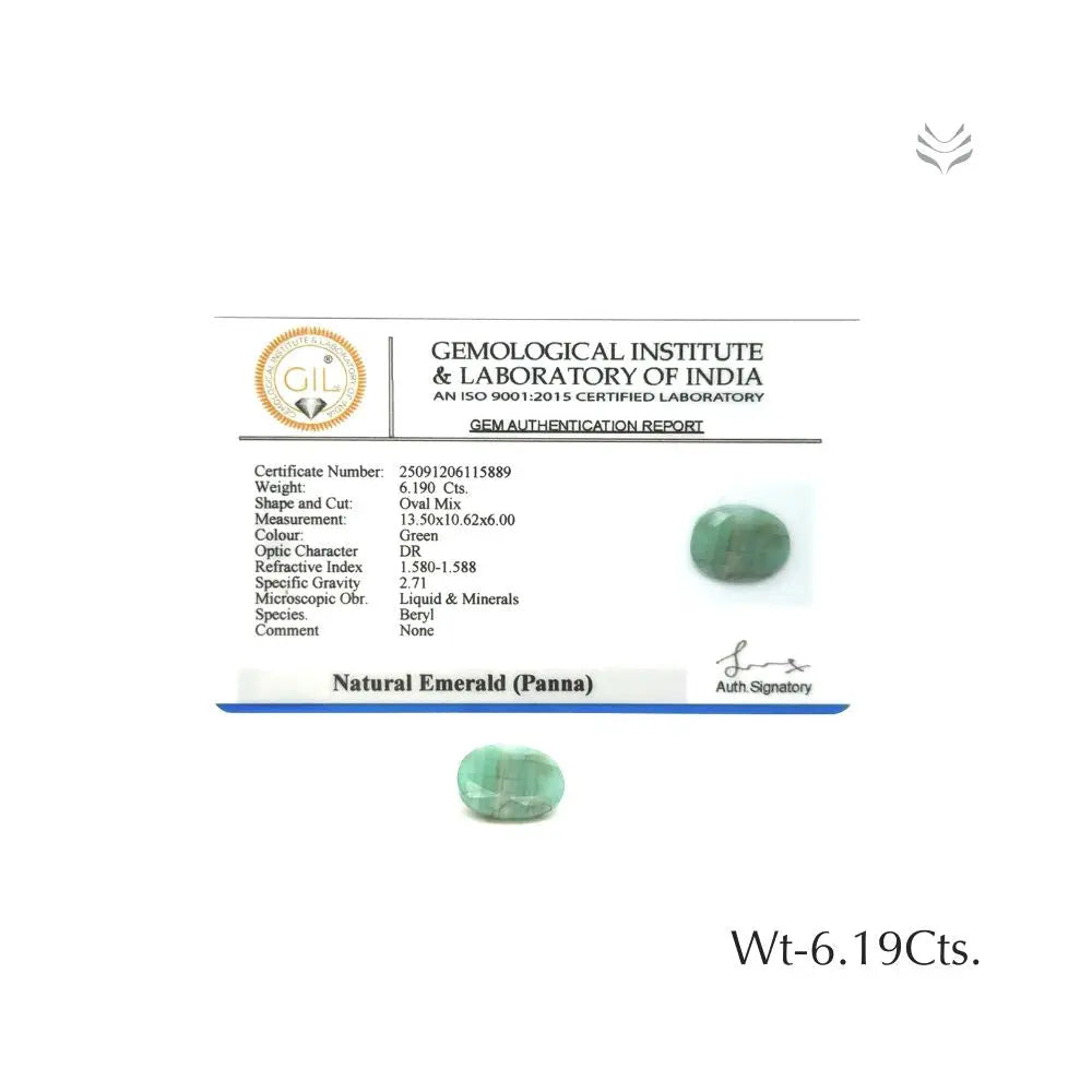 Zambian Emerald - 6.19 Ct  Gemstones