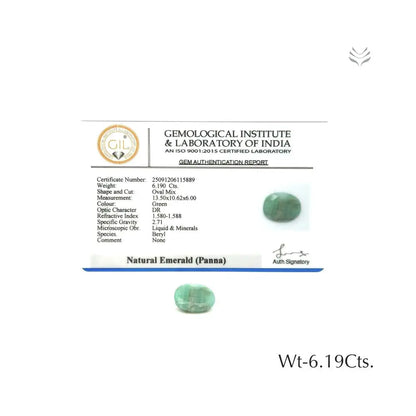 Zambian Emerald - 6.19 Ct  Gemstones