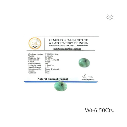 Zambian Emerald - 6.50 Ct  Gemstones