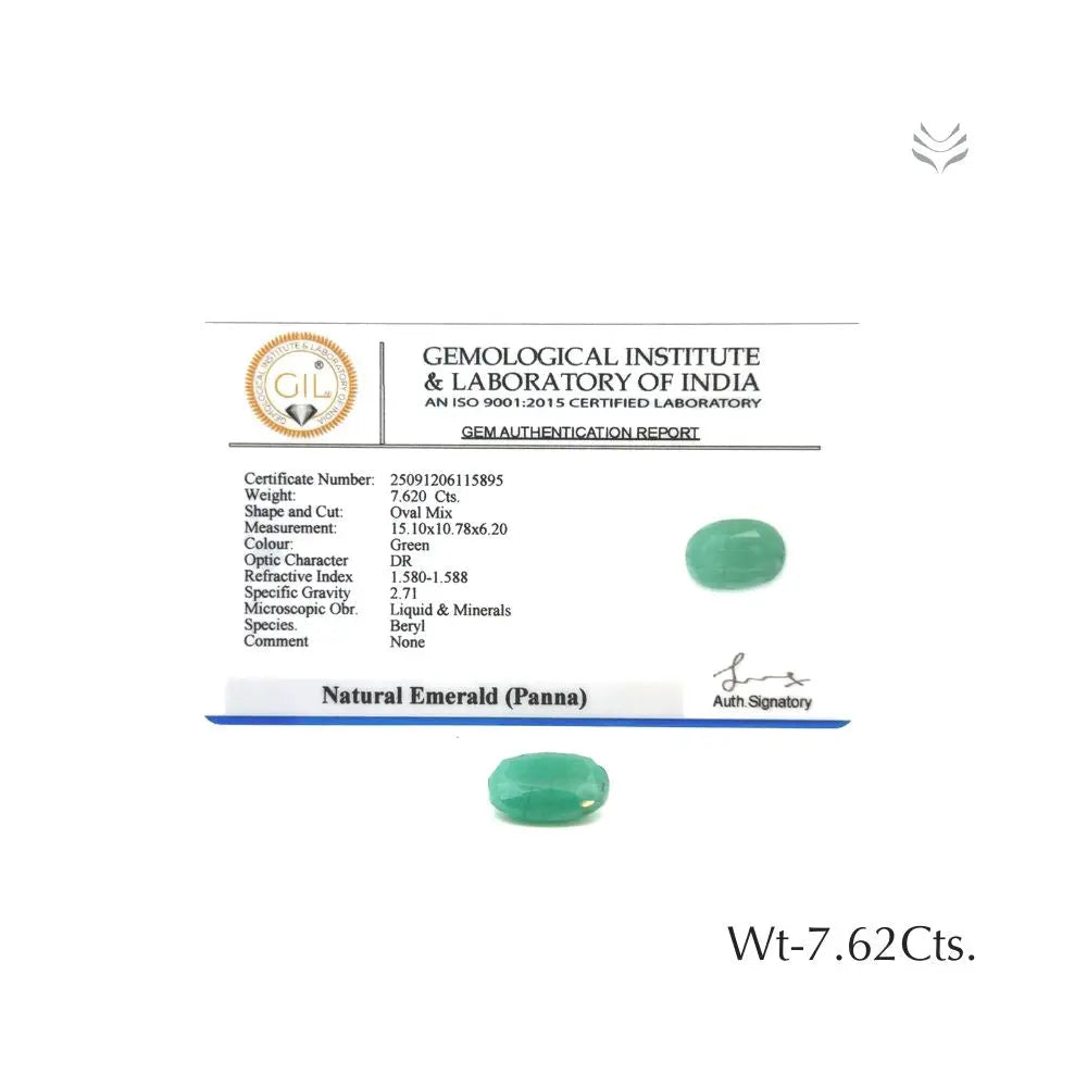 Zambian Emerald - 7.62 Ct  Gemstones