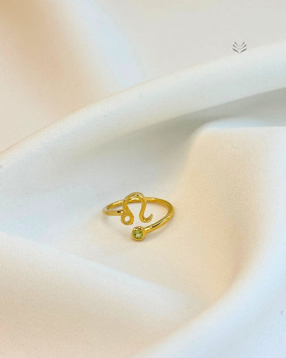Leo – Peridot Zodiac Ring 
