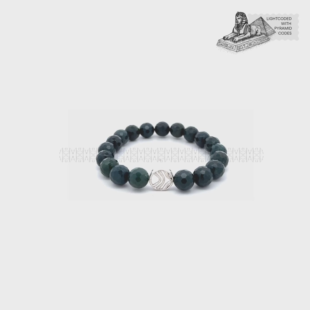Mother Earth Moss Agate Faceted Bracelet