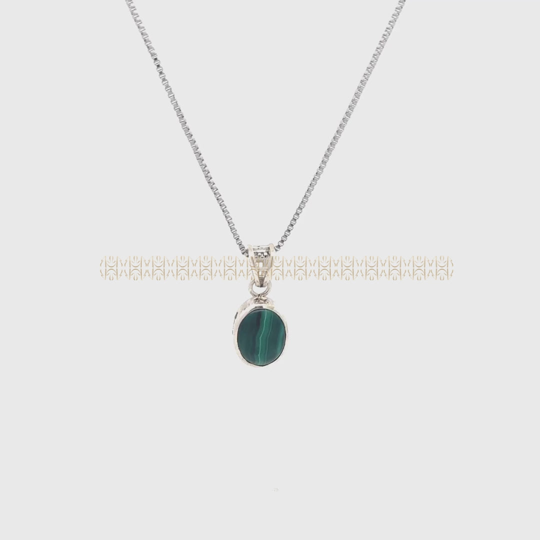 Malachite Silver Pendant