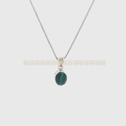 Malachite Silver Pendant