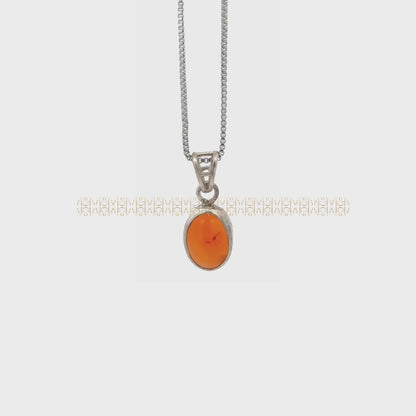 Carnelian Silver Pendant