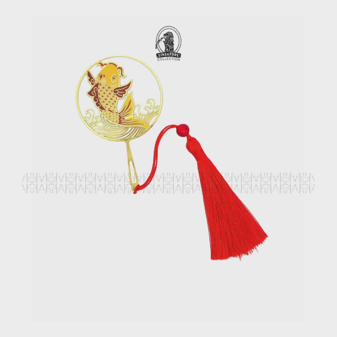 Lucky Gold Fish Book charm