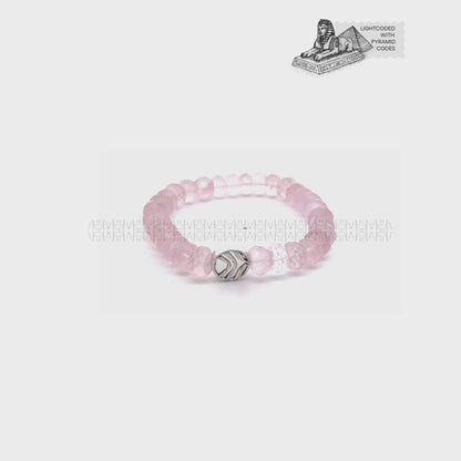 He Stays Diamond Cut Rose Quartz Bracelet