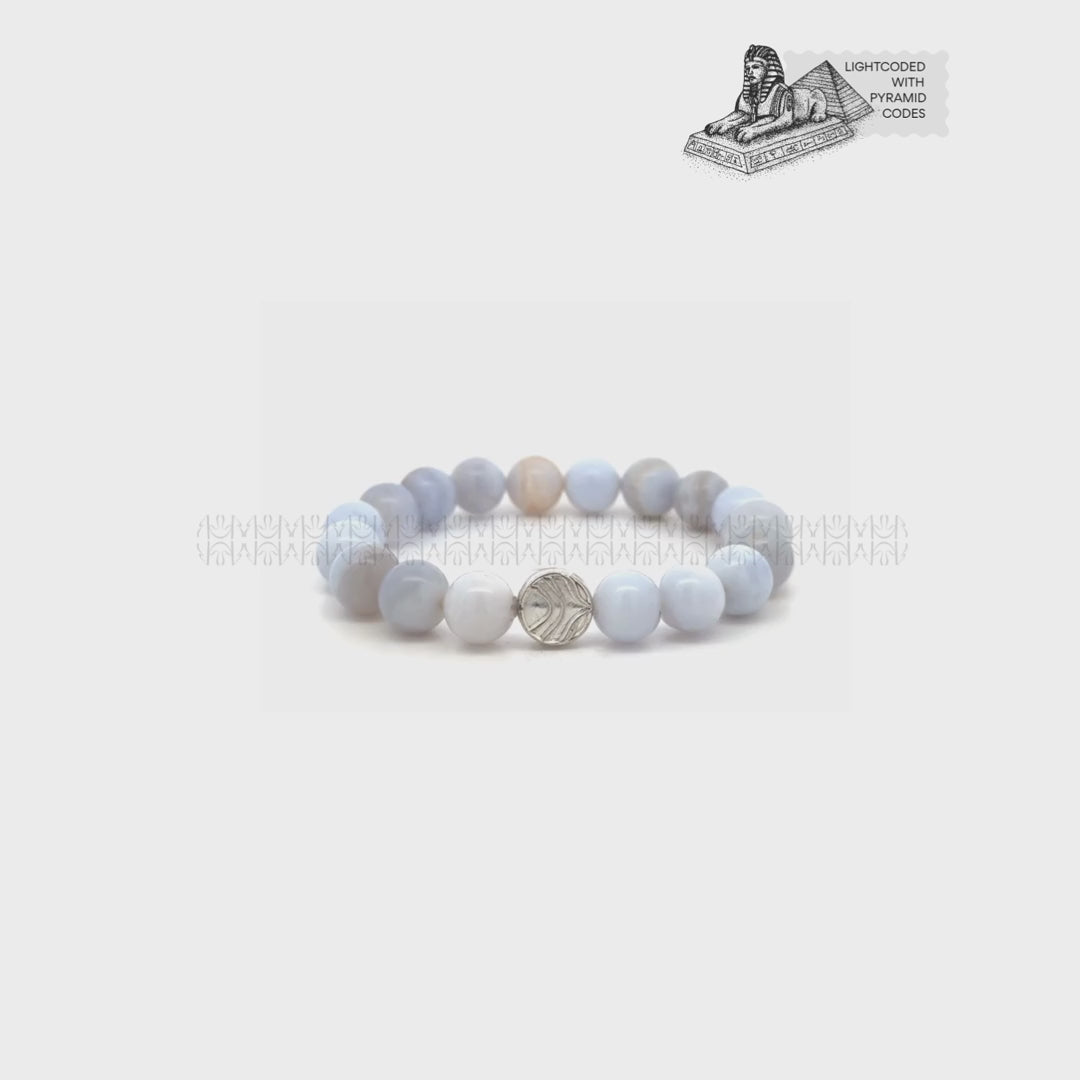 Stone Of Freedom Blue Lace Agate Bracelet