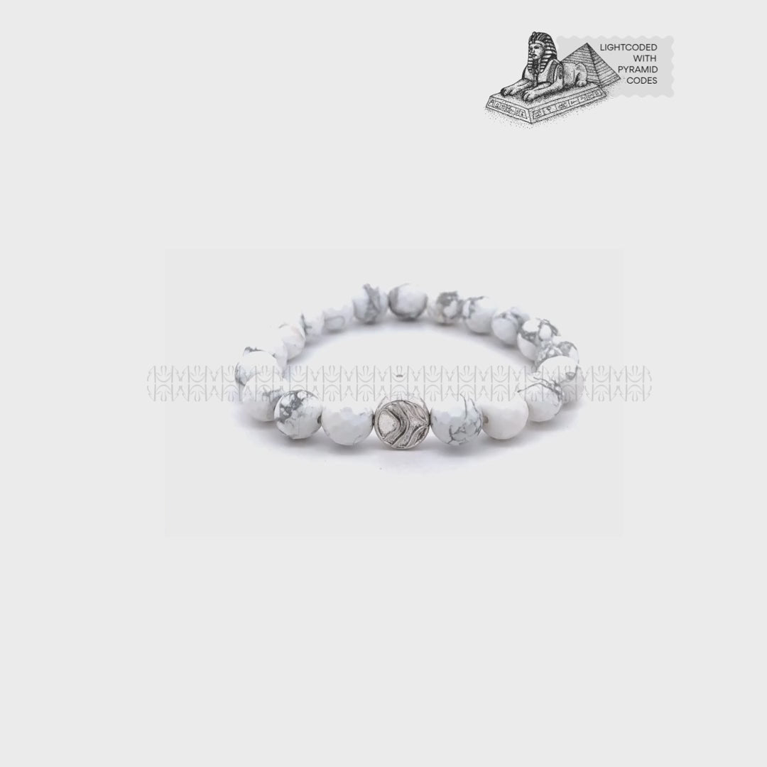 Anti-Anger Howlite Faceted Bracelet