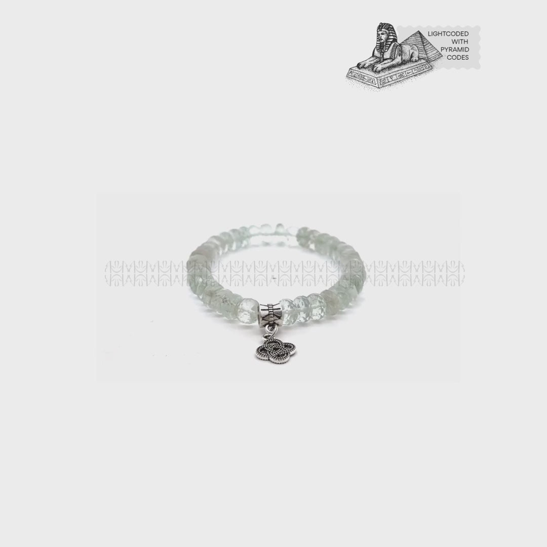 RA Prosperity Diamond Cut Green Amethyst Bracelet
