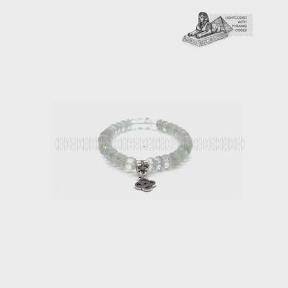 RA Prosperity Diamond Cut Green Amethyst Bracelet