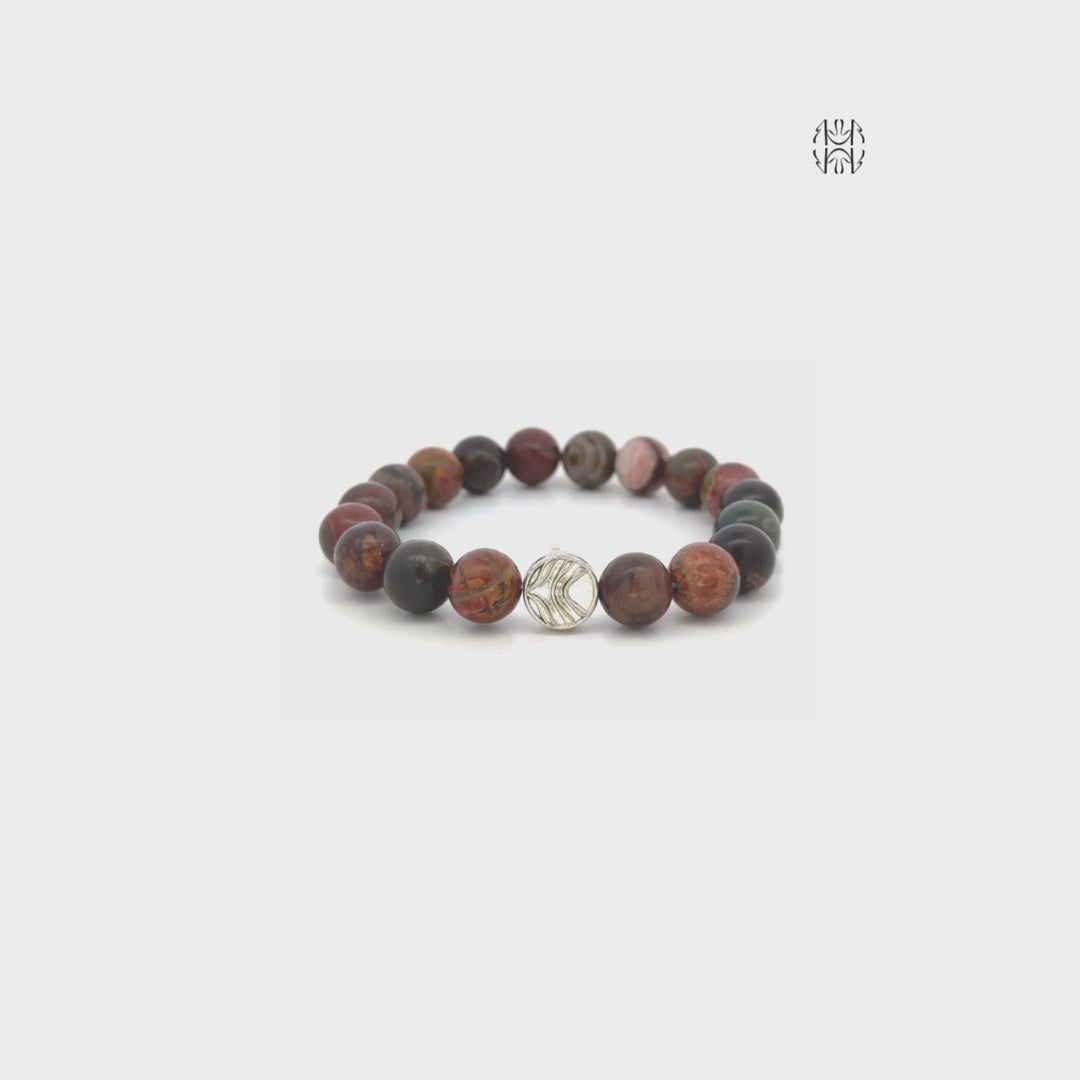 Magnetic Presence Picasso Jasper Bracelet