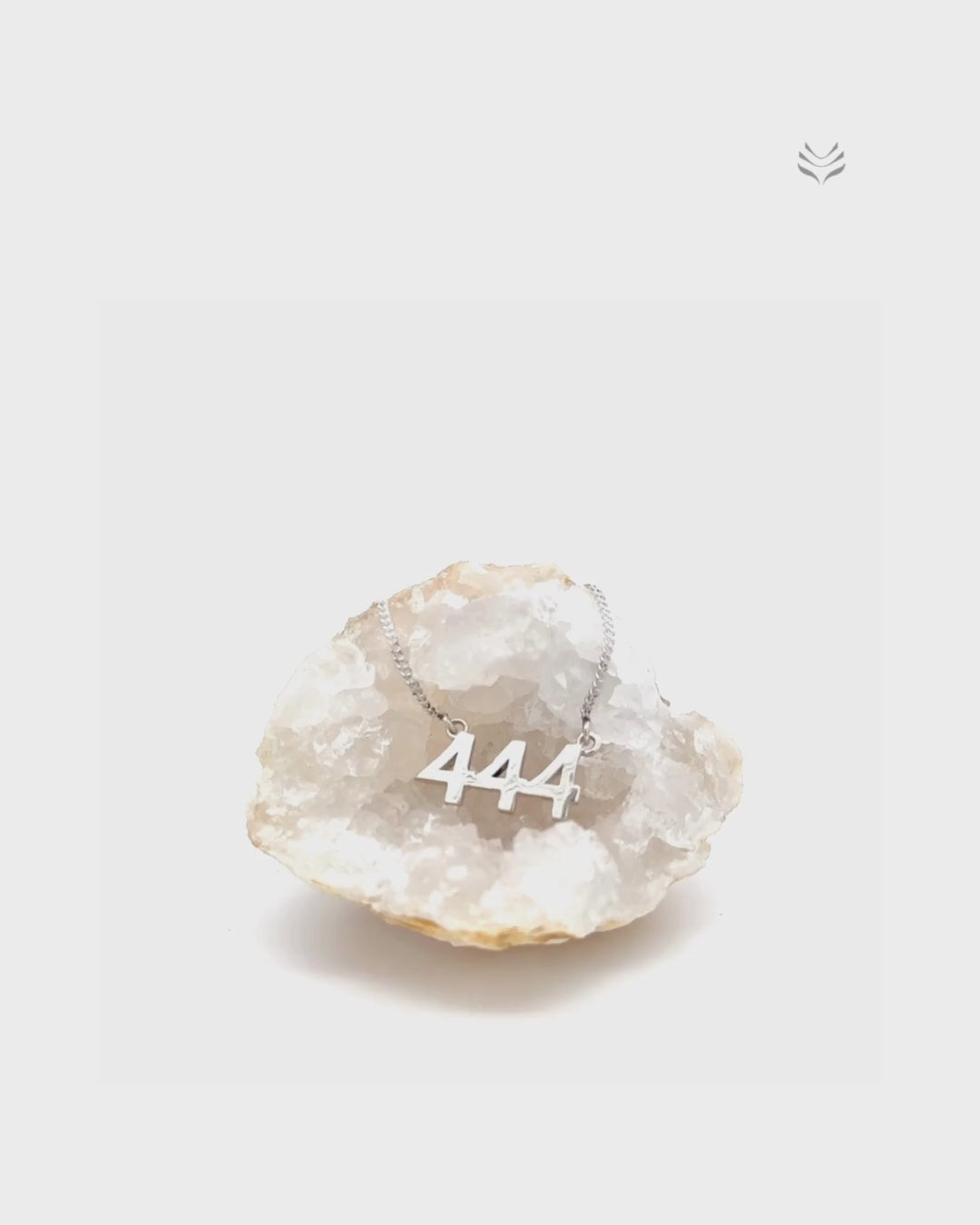 Silver Angel Number Pendant - 444